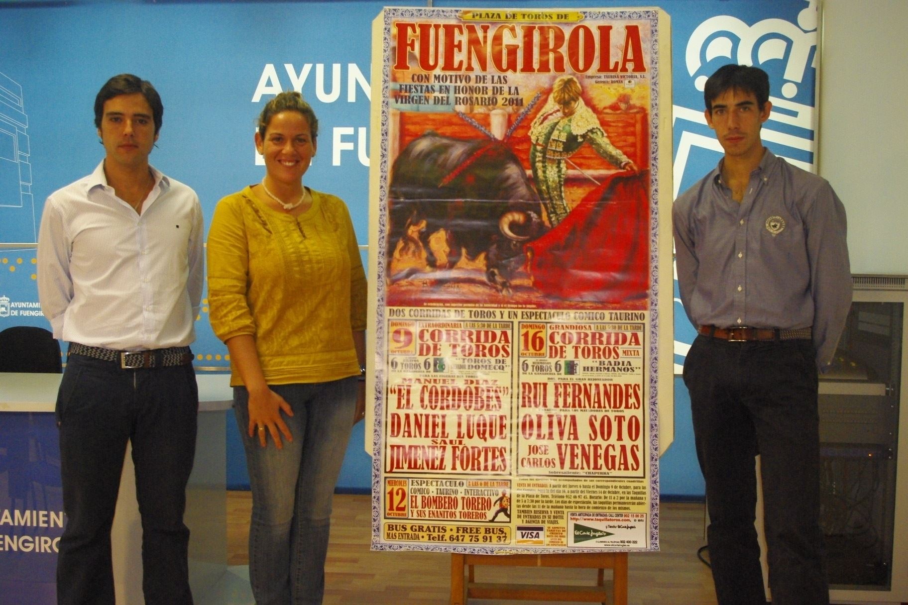 El cartel taurino de la Feria del Rosario 2011 contará con El Cordobés, Daniel Luque y Jiménez Fortes